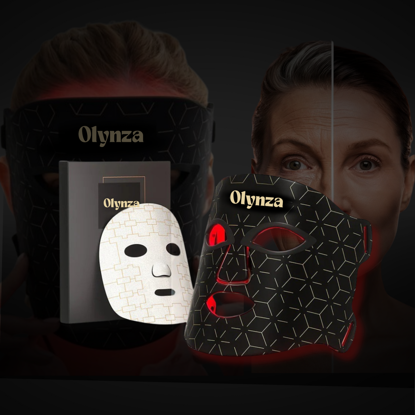 Máscara facial LED con terapia de luz roja para La cara y la piel